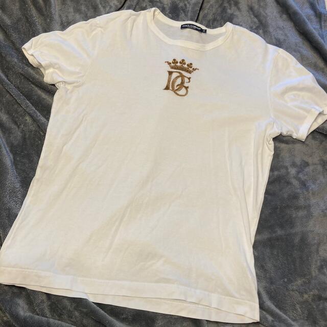 ドルガバ 白ロゴ刺繍Tシャツ