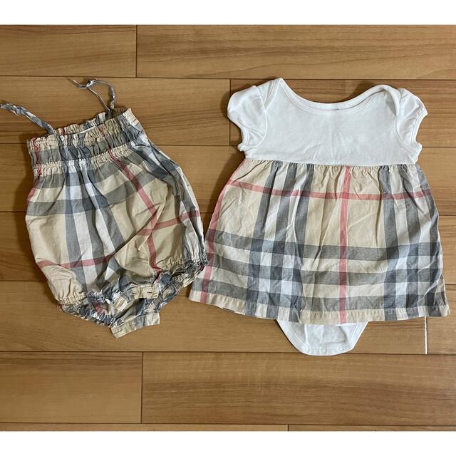 BURBERRY(バーバリー)の01chan様専用　Burberry ロンパース　2点セット　サイズ6month キッズ/ベビー/マタニティのベビー服(~85cm)(ロンパース)の商品写真