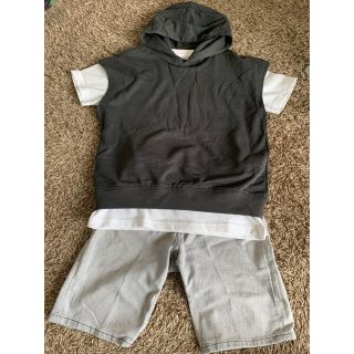 ザラキッズ(ZARA KIDS)のZARA kids プラッシュベスト 120 ザラ　フーディーベスト(Tシャツ/カットソー)