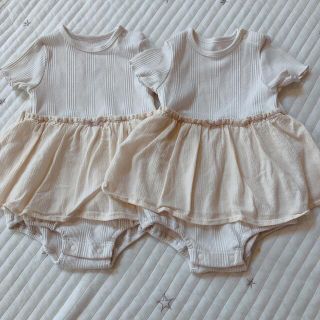 【おくら様専用】アプレレクール 双子夏服 ロンパース  2枚セット(ロンパース)