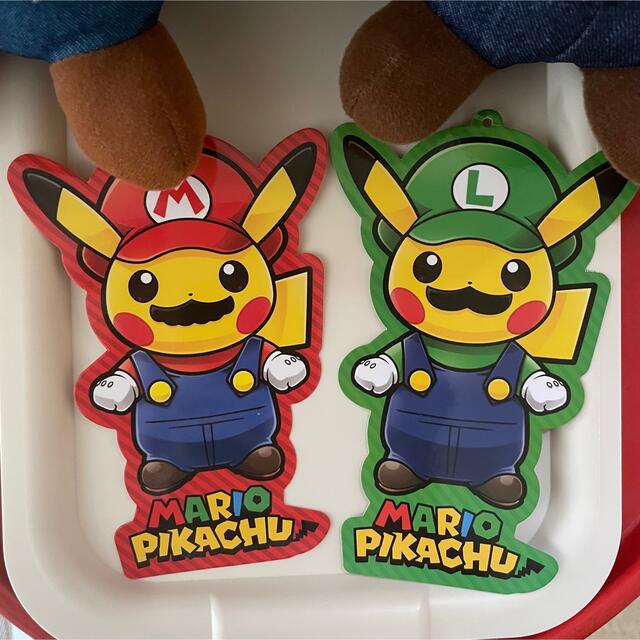 【新品未使用】マリオピカチュウ、ルイージピカチュウ　ぬいぐるみ　ペア　タグ有