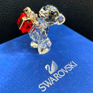 スワロフスキー(SWAROVSKI)のTree Time様専用❣️SWAROVSKI クリスタル クマ プレゼント (置物)