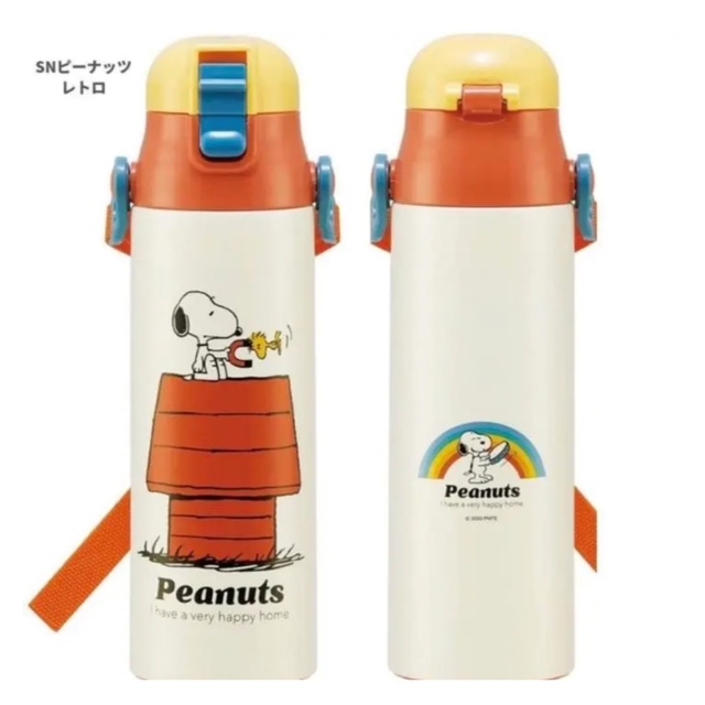 SNOOPY(スヌーピー)のスヌーピー　水筒　580ml 新品　未開封　ステンレス　直飲み　ワンタッチ　保冷 キッズ/ベビー/マタニティの授乳/お食事用品(水筒)の商品写真