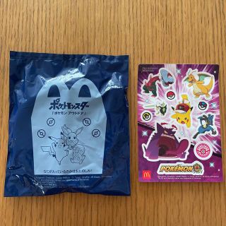 マクドナルド(マクドナルド)のポケモン　ハッピーセット　くるくるフライングディスク、シール(キャラクターグッズ)