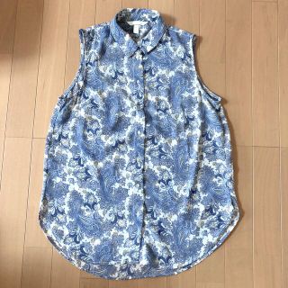 エイチアンドエム(H&M)のH&M ペイズリー柄ノースリーブブラウス(シャツ/ブラウス(半袖/袖なし))