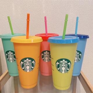 Starbucks Coffee - 【5個セット】スターバックス　カラフルリユーザブルカップ　カラーチェンジ