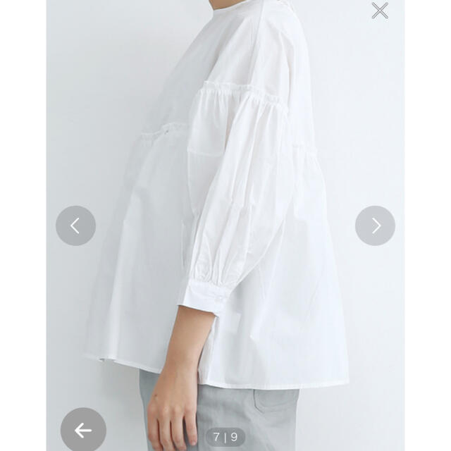 merlot ブラウス ホワイト レディースのトップス(シャツ/ブラウス(長袖/七分))の商品写真
