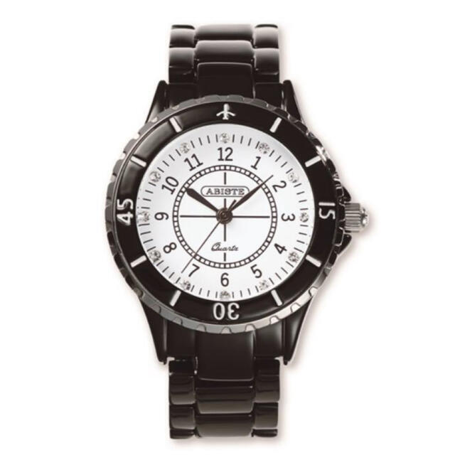 ABISTE(アビステ)の【新品未使用】JAL限定　アビステ　ブラックラウンド　フェイスウォッチ レディースのファッション小物(腕時計)の商品写真