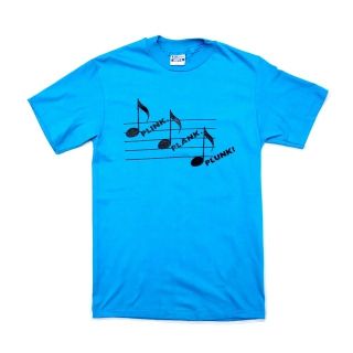 ヘインズ(Hanes)の80s ビンテージ ヘインズ Tシャツ 音符 クラシック オーケストラ 古着 青(Tシャツ/カットソー(半袖/袖なし))