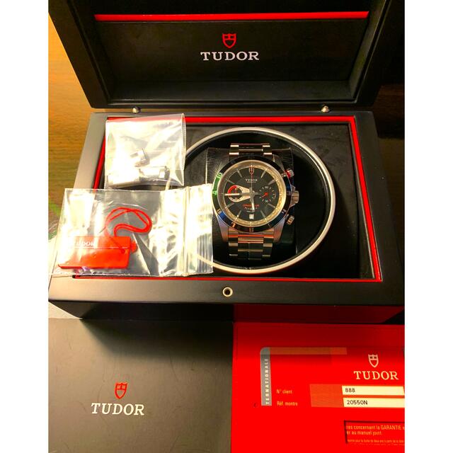 チュードル TUDOR 20550N グランツアー クロノ フライバック デイト 自動巻き メンズ 良品 箱・保証書付き_741370