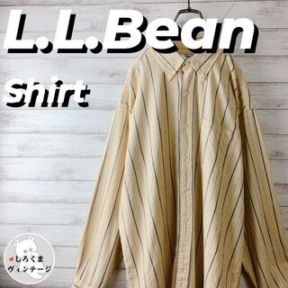 エルエルビーン(L.L.Bean)の【L.L. Bean エルエルビーン】Lサイズ ストライプ 長袖シャツ(シャツ)