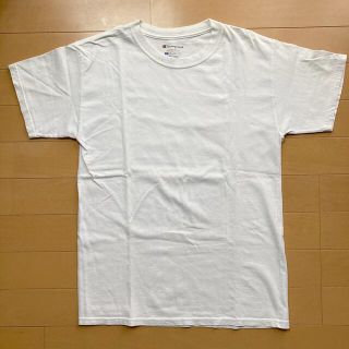 チャンピオン(Champion)のチャンピオン　無地 白 Tシャツ　USボーイズ Lサイズ　レディース(Tシャツ/カットソー(半袖/袖なし))