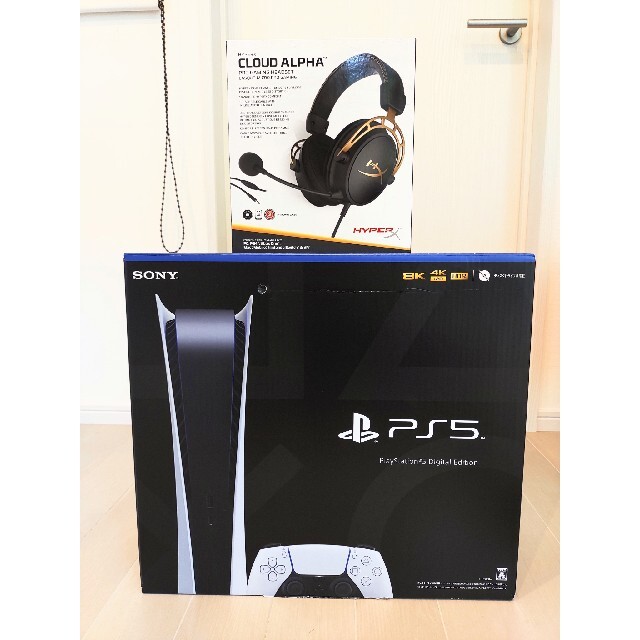 PlayStation - PS 5 CFI-1100B01 デジタルエディション＋ヘッドフォン【中古美品】