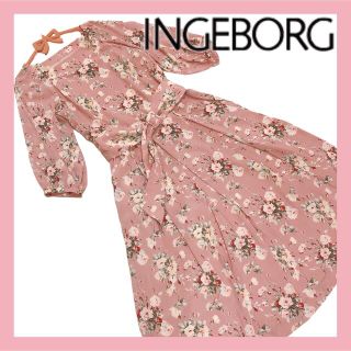 プチギフト 【新品】インゲボルグ 7〜8分袖 花柄ワンピース ワンピース