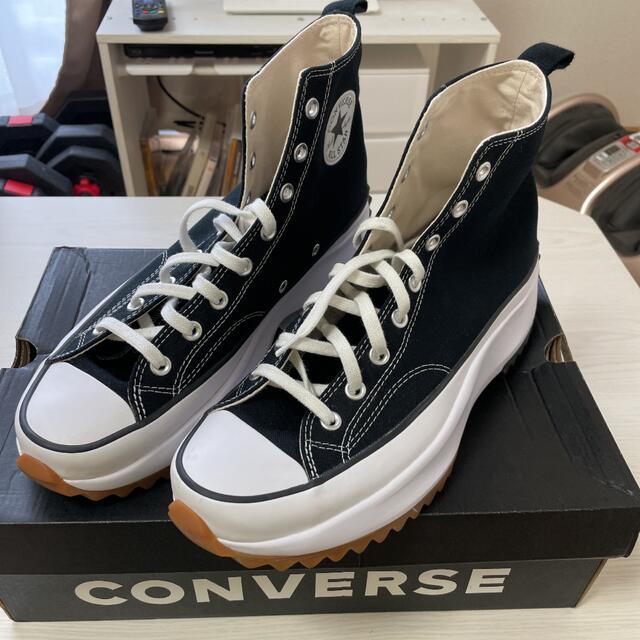 ブラック型番converse run star hike ランスターハイク 厚底29.0