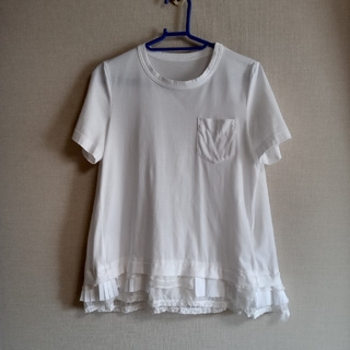 サカイ(sacai)のsacai　サカイ　ラッフルレースカットソー　コットンジャージーポケットTシャツ(Tシャツ(半袖/袖なし))