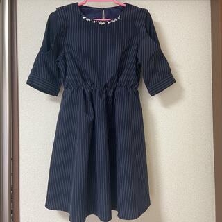 ページボーイ(PAGEBOY)の【新品】ページボーイ　ネイビーボーダーワンピース　ドレス　レディース　服(ロングワンピース/マキシワンピース)