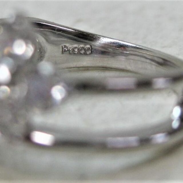 Pt900 プラチナ リング 指輪 スウィートテン ダイヤモンド 1.04ct 8
