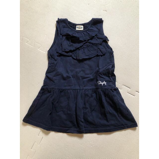 BeBe(ベベ)のBeBe スラップスリップ　ワンピース2枚set size 100 キッズ/ベビー/マタニティのキッズ服女の子用(90cm~)(ワンピース)の商品写真