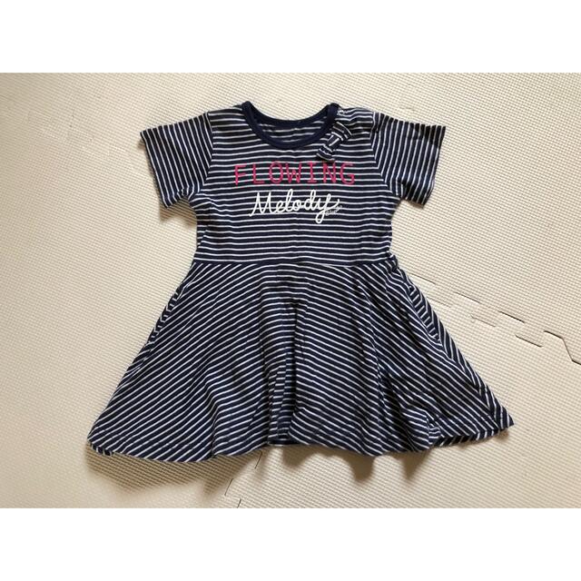 BeBe(ベベ)のBeBe スラップスリップ　ワンピース2枚set size 100 キッズ/ベビー/マタニティのキッズ服女の子用(90cm~)(ワンピース)の商品写真