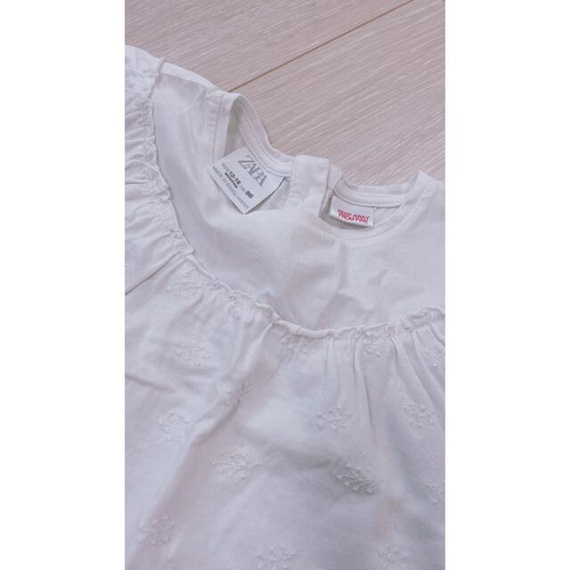 ZARA(ザラ)のZARA Tシャツ　2枚　セット　１２-１８　86 キッズ/ベビー/マタニティのベビー服(~85cm)(Ｔシャツ)の商品写真