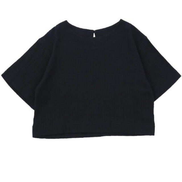 セレクトモカ  ショートデザインコットンプルオーバー 半袖 ブラック レディースのトップス(Tシャツ(半袖/袖なし))の商品写真