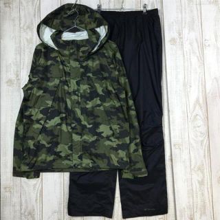 コロンビア(Columbia)のMENs M  コロンビア グラスバレー パターンド レインスーツ GRASS (登山用品)