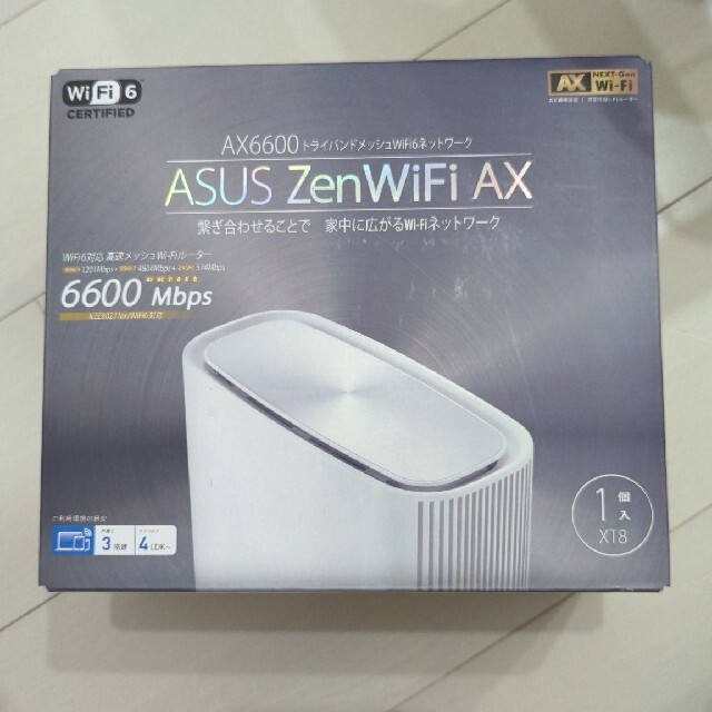 織り柄チェック 【新品未開封】Wi-Fiルーター ZenWiFi XT8/W (2 Pack