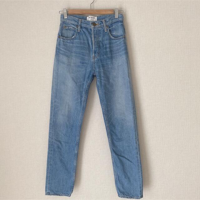 BLACK by moussy(ブラックバイマウジー)の【BLACK by moussy】HUILA long blue denim レディースのパンツ(デニム/ジーンズ)の商品写真