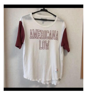 アメリカーナ(AMERICANA)のアメリカーナ ベースボールTシャツ- AMERICANA LOW フリー(Tシャツ(長袖/七分))