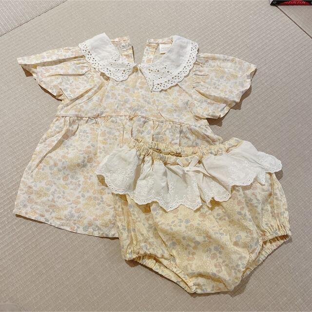 futafuta(フタフタ)のテータテート　バースデイ　90 70-80ブルマ キッズ/ベビー/マタニティのキッズ服女の子用(90cm~)(ワンピース)の商品写真