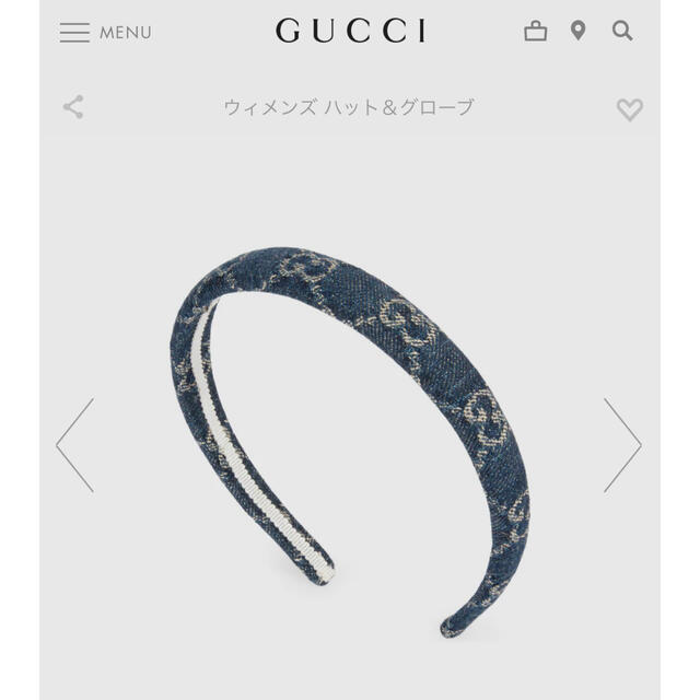 Gucci(グッチ)のGUCCI エコ ウォッシュドデニム ヘアバンド レディースのヘアアクセサリー(カチューシャ)の商品写真