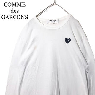 COMME des GARCONS - 【美品☆希少】プレイコムデギャルソン ロンT 刺繍ロゴ ブラック ハート L