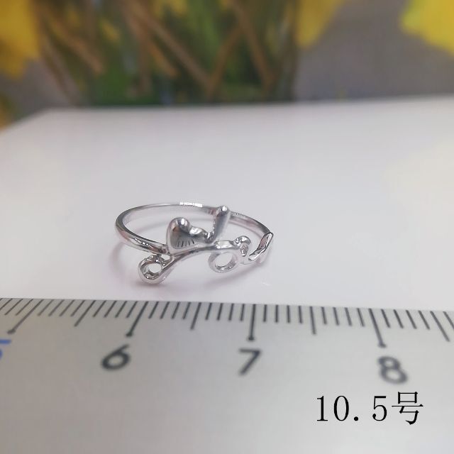 tt10054閉店セール10.5号リングホワイトゴールド色ファッションリング レディースのアクセサリー(リング(指輪))の商品写真