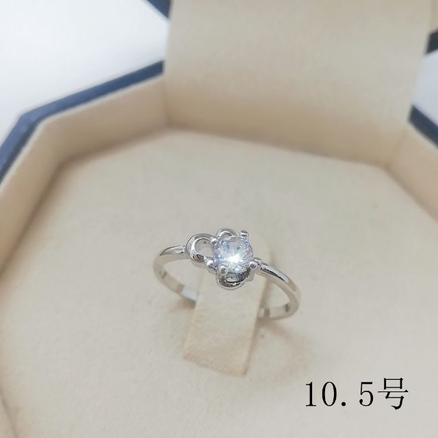 tt10056閉店セール10.5号リング細身一粒石リングczダイヤモンドリング レディースのアクセサリー(リング(指輪))の商品写真