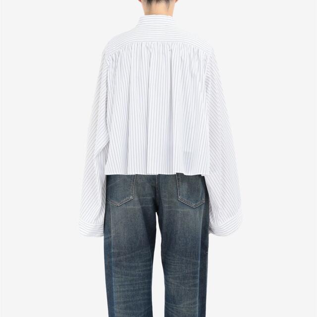 MM6 MaisonMargiela クロップド アシンメトリック シャツ