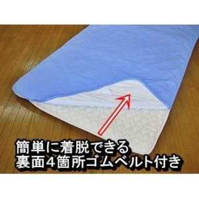 涼感カプセルのひんやり感 クールラッセル敷パット ダブルブルー ...