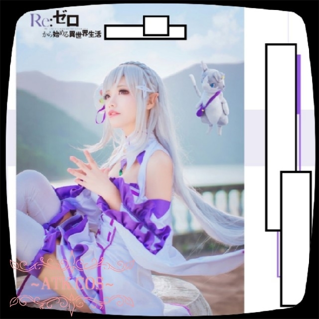 R⑧4 レディース コスプレ リゼロ エミリア 戦闘服 Emilia 魔法 衣装