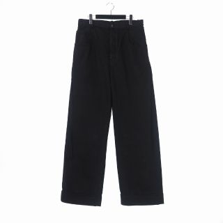 アンドゥムルメステール(Ann Demeulemeester)のアンドゥムルメステール 22SS ワイド デニム パンツ 44 ブラック 黒 (デニム/ジーンズ)