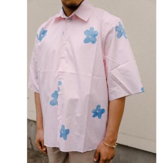 Camiel fortgens flower shirt ホワイト