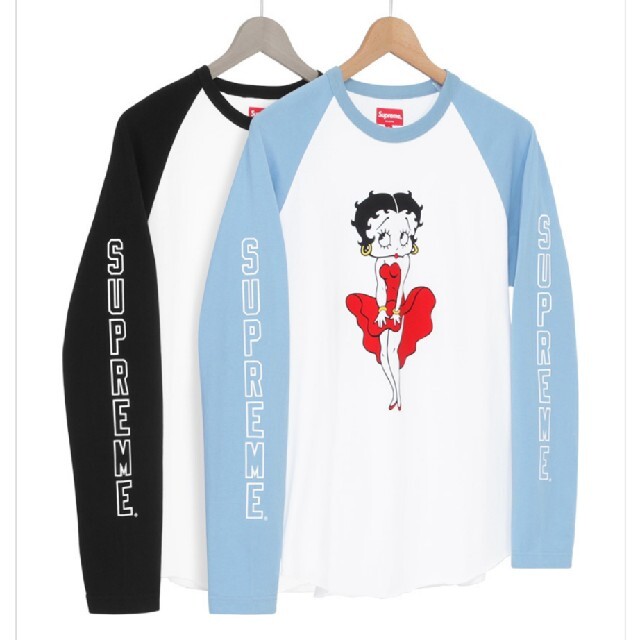 Supreme SS16 Betty Boop Raglan blue M