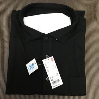 ユニクロ(UNIQLO)のユニクロ　ドライシャツカラーポロシャツ　黒(ポロシャツ)