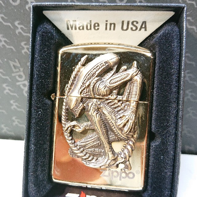 タバコグッズzippo エイリアン ゴールド