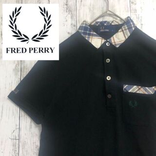 フレッドペリー(FRED PERRY)の【人気】フレッドペリー　FRED PERRY　ポロシャツ　チェック　ブラック(ポロシャツ)