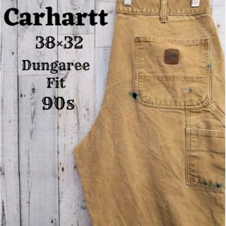 カーハート(carhartt)の90sカーハート38×32ペインターパンツボトムス茶色アースカラー古着(ペインターパンツ)