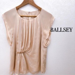 ボールジィ(Ballsey)の【美品】BALLSEY ボールジィ　シルク　フレンチスリーブブラウス(シャツ/ブラウス(半袖/袖なし))