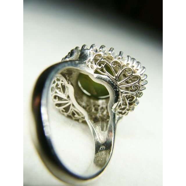 クリソベリルキャッツアイC6,25ctダイヤモンドDプラチナpt900指輪リング レディースのアクセサリー(リング(指輪))の商品写真