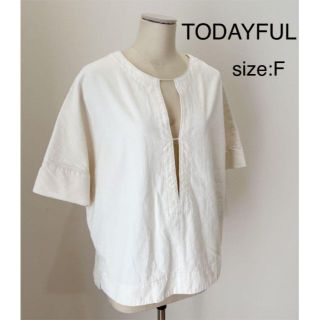 トゥデイフル(TODAYFUL)のトゥデイフル TODAYFUL ブラウス コットンピケブラウス プルオーバー F(シャツ/ブラウス(半袖/袖なし))