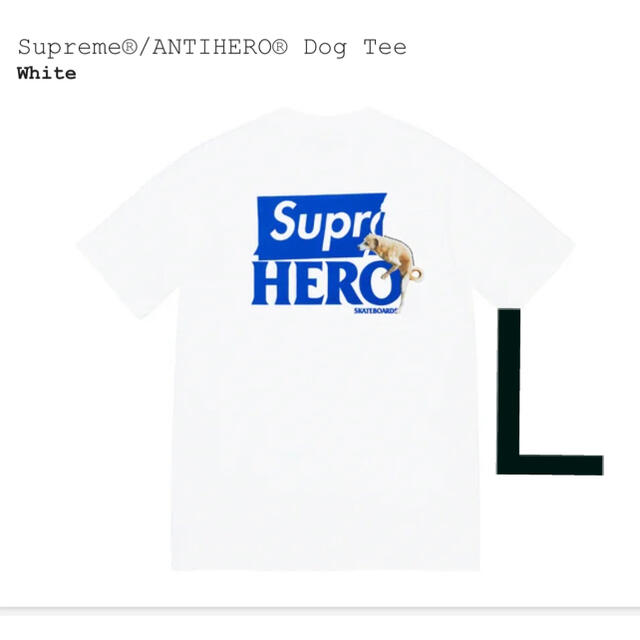 Tシャツ/カットソー(半袖/袖なし)Supreme シュプリーム/ ANTIHERO Dog Tee White