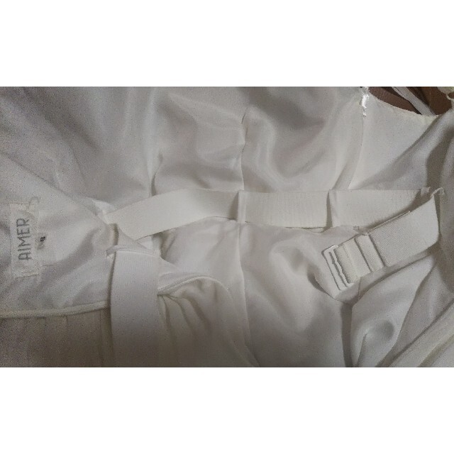 AIMER(エメ)のAimer  ロングドレス  9号   アイボリー&ホワイト レディースのフォーマル/ドレス(ロングドレス)の商品写真